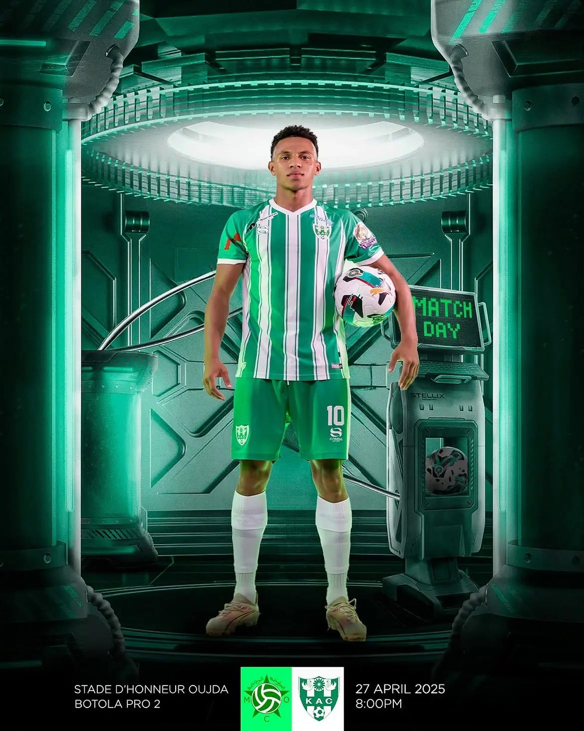 KAC science-fiction matchday concept inside a green tunnel
